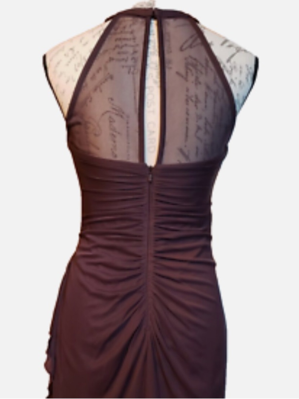 David's Bridal Brown Halter Neck Mini Dress - Picture 3 of 11